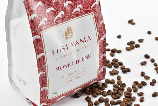 Bag of FUSI YAMA Romo Blend Coffee Beans